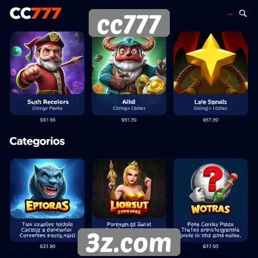 Análise das principais categorias de jogos no cc777